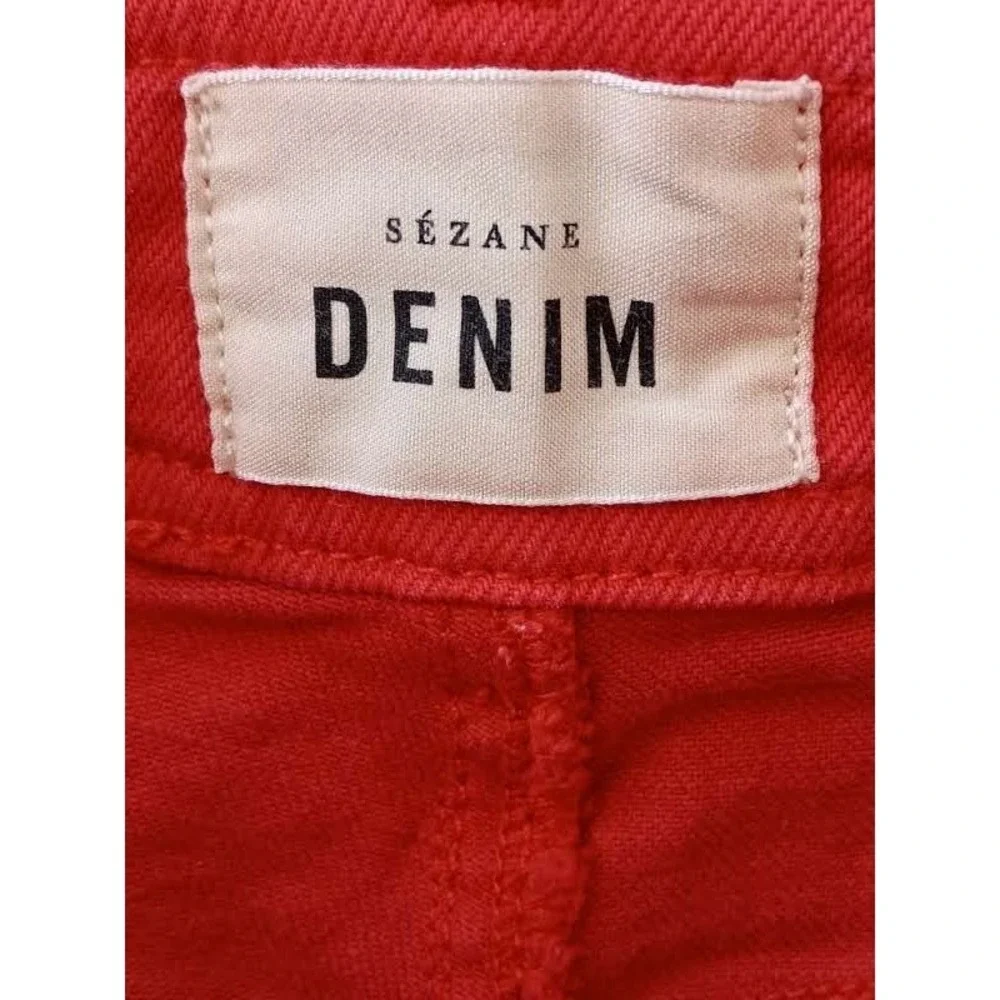 Sezane red denim